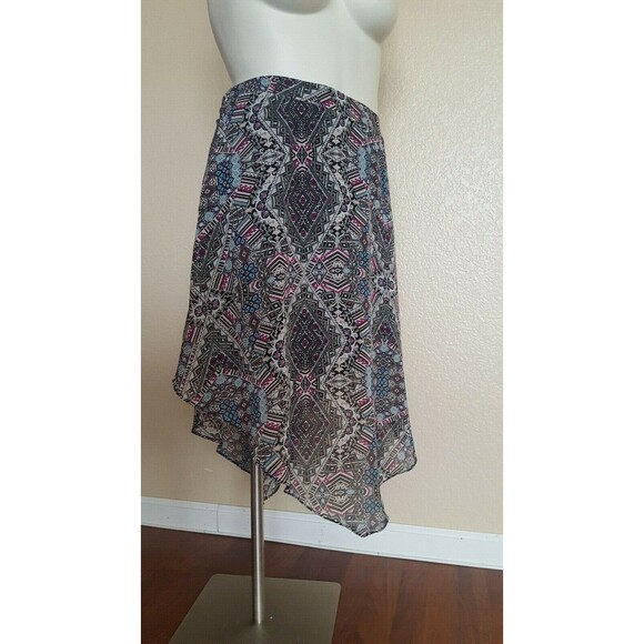 Maurices Semi Sheer Chiffon Asymmetrical Skirt Plus Size 0X 2X New - Picture 2 of 6
